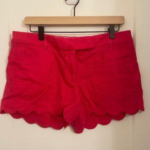 J. Crew Factory Pink Scallop Hem Size 10 Shorts
